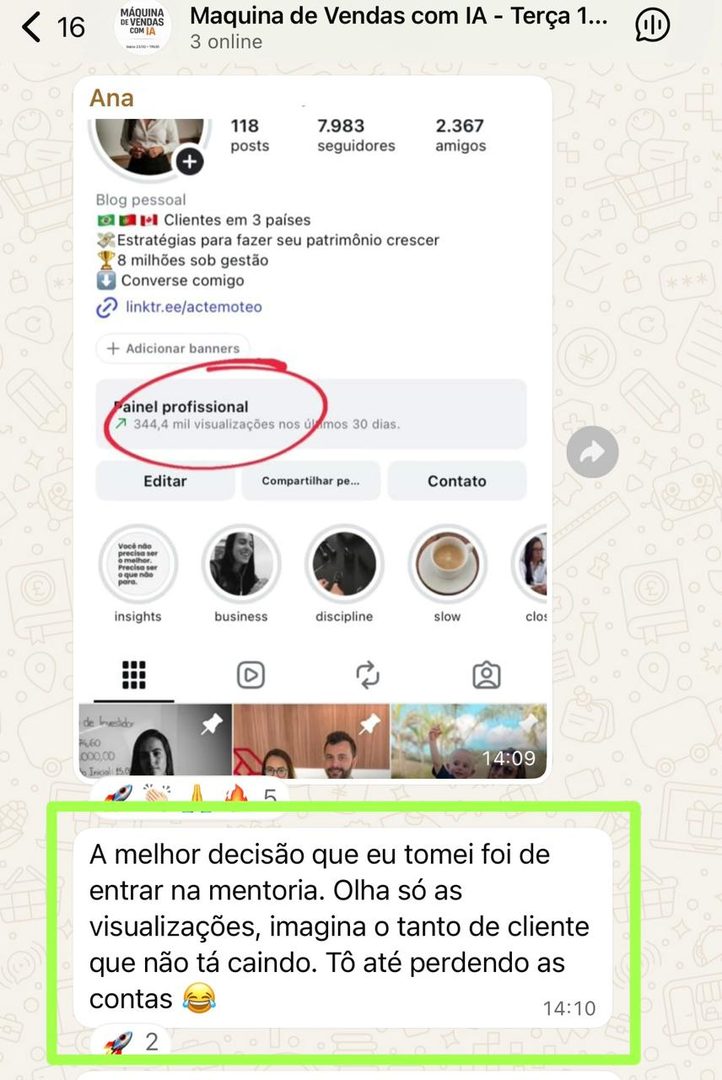 Depoimento de aluno 1