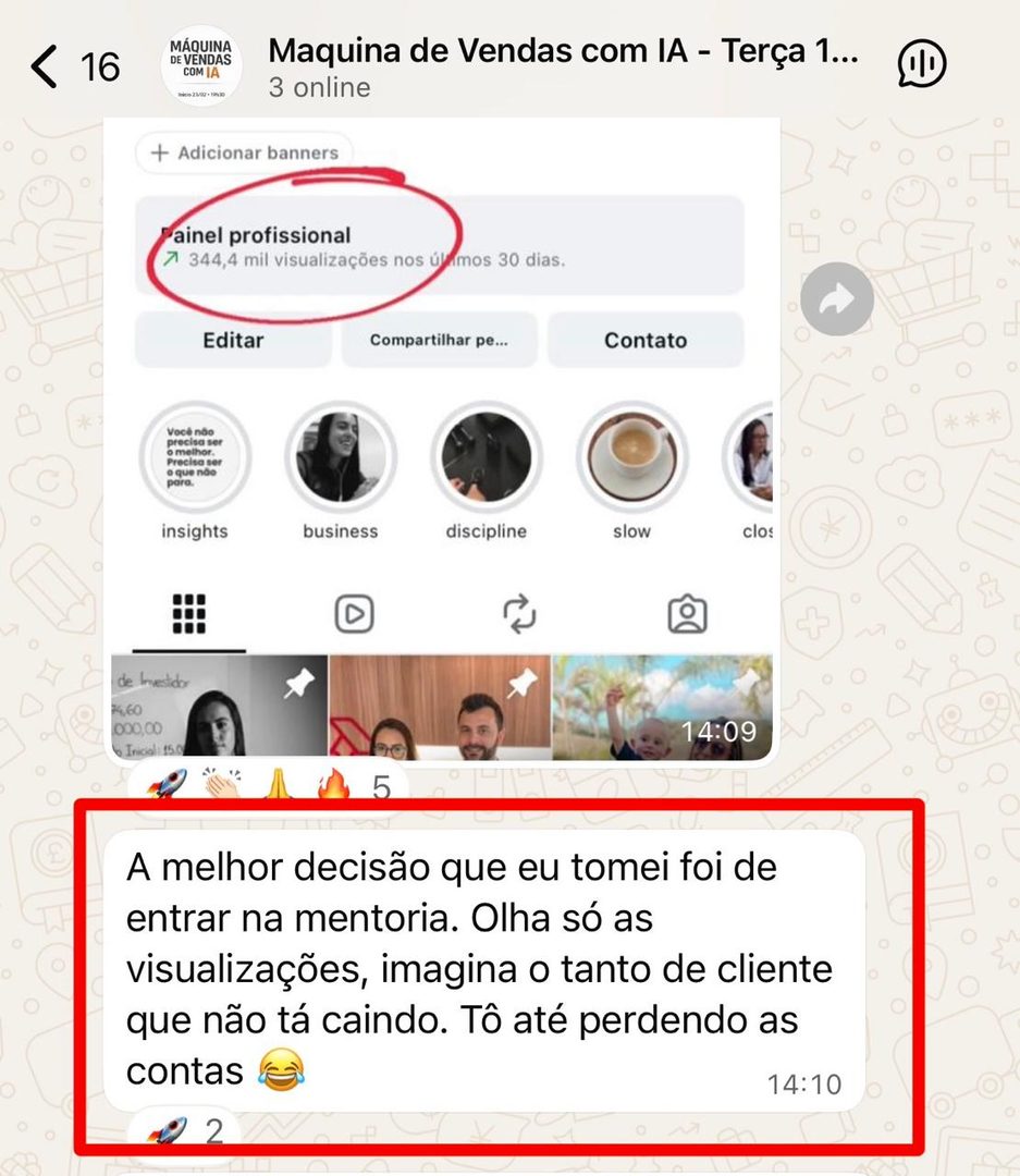 Depoimento de aluno 5