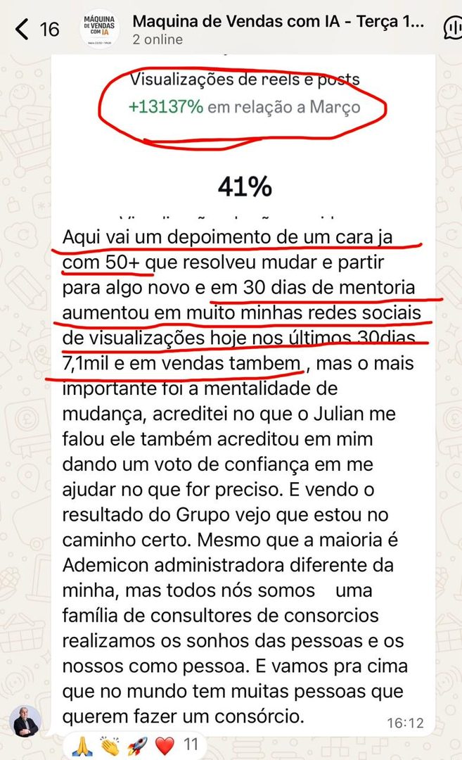 Depoimento de aluno 8
